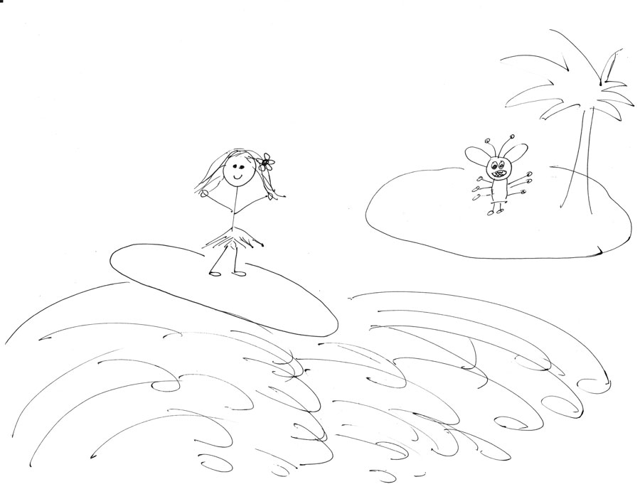 he can't swim!